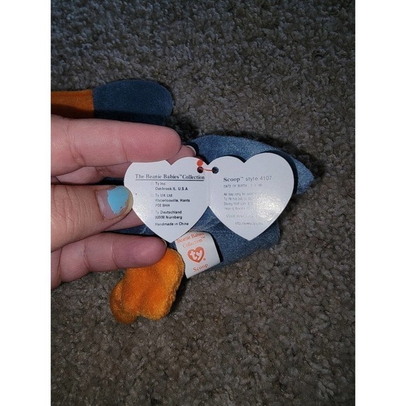 Scoop The Pelican Ty Beanie Baby DOB July 1,1996 Style 4107 As Pictured - Picture 3 of 6